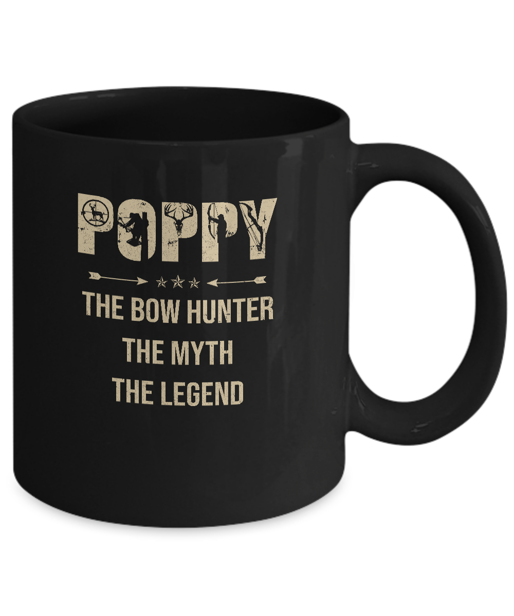 Poppy The Bow Hunter The Myth The Legend Funny Hunting Mug Coffee Mug | Teecentury.com