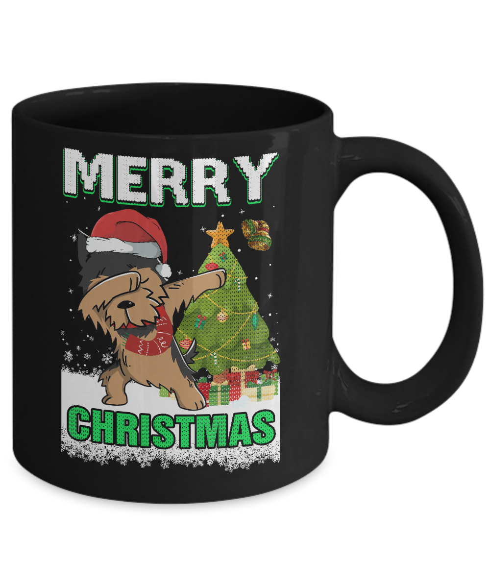 Cute Yorkshire Terrier Claus Merry Christmas Ugly Sweater Mug Coffee Mug | Teecentury.com