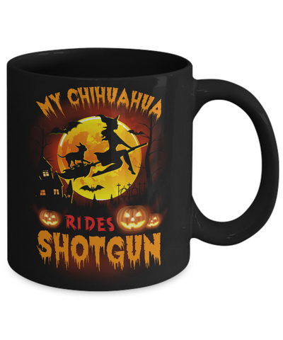My Chihuahua Rides Shotgun Halloween Dog Mug Coffee Mug | Teecentury.com