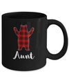 Red Aunt Bear Buffalo Plaid Family Christmas Pajamas Mug Coffee Mug | Teecentury.com