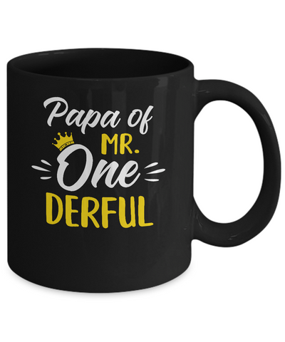 Papa Of Mr Onederful 1st Birthday Party Costumes Gifts Mug Coffee Mug | Teecentury.com