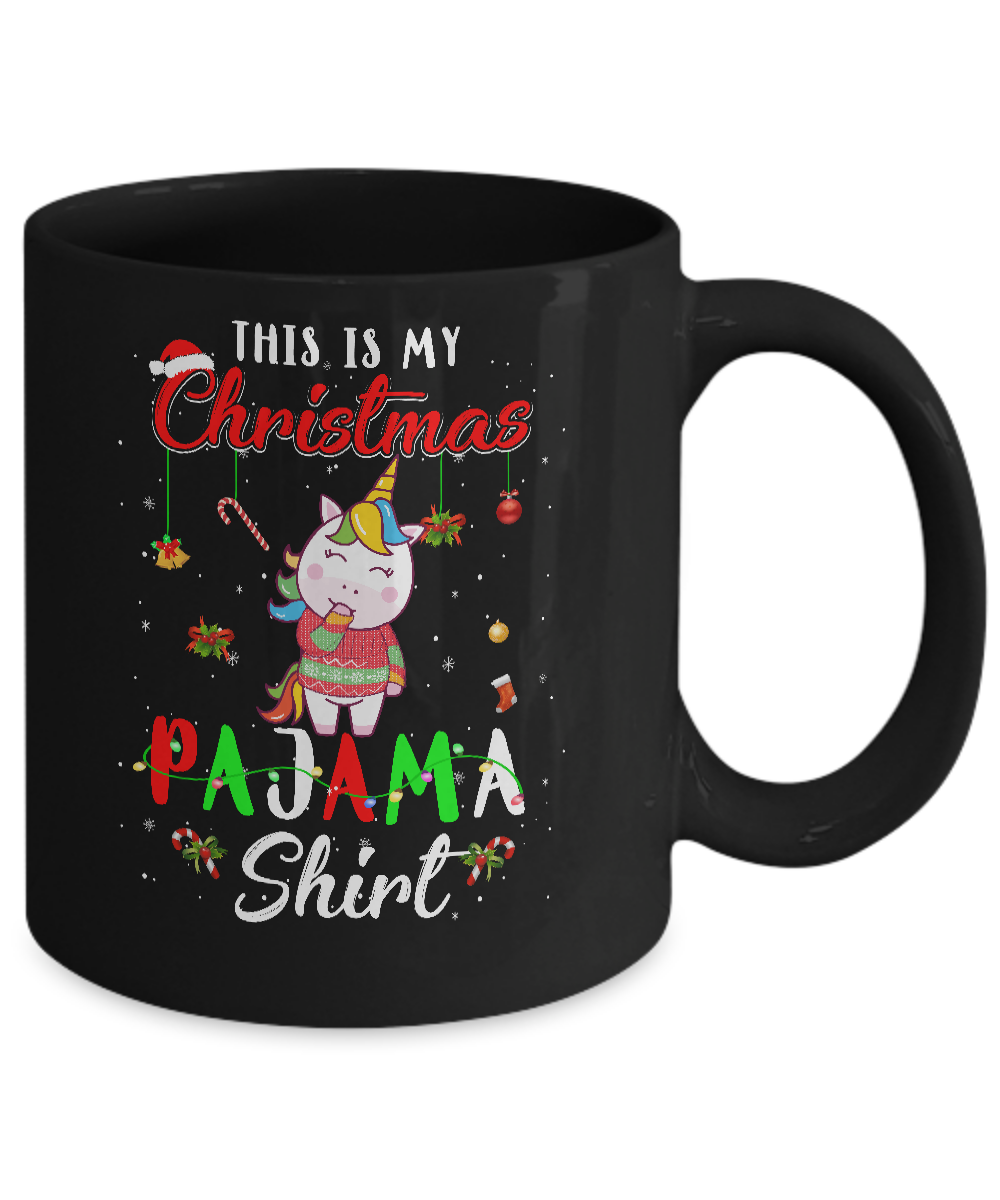 This Is My Christmas Pajama Unicorn Christmas Gifts Mug Coffee Mug | Teecentury.com