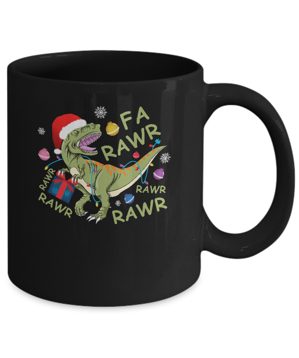 Christmas Funny Dinosaur T-Rex Claus Fa Rawr Rawr Mug Coffee Mug | Teecentury.com