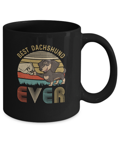 Vintage Best Dachshund Dad Ever Bump Fit Funny Dad Gifts Mug Coffee Mug | Teecentury.com