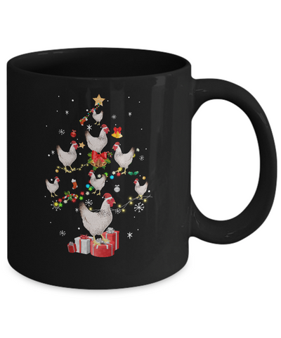 Farmer Chicken Christmas Tree Decor Xmas Gift Mug Coffee Mug | Teecentury.com