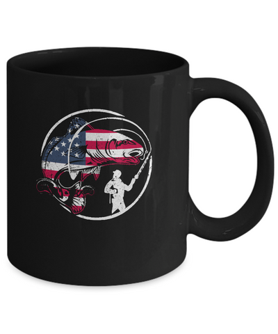 American Flag Fishing Vintage 4Th July Gifts Mug Coffee Mug | Teecentury.com