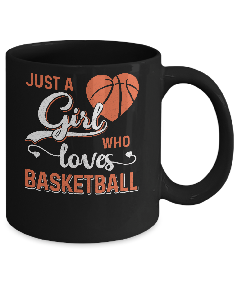 Just A Girl Who Loves Basketball Mug Coffee Mug | Teecentury.com