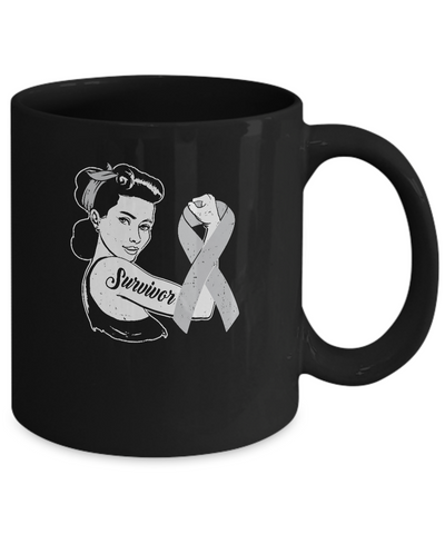 We Can Cure It Grey Brain Cancer Awareness Survivor Mug Coffee Mug | Teecentury.com