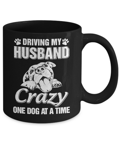 Driving My Husband Crazy One Dog At A Time Car Wife Gift Mug Coffee Mug | Teecentury.com