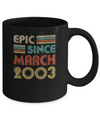 Epic Since March 2003 Vintage 19th Birthday Gifts Mug Coffee Mug | Teecentury.com
