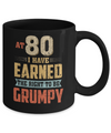 Vintage The Right To Be Grumpy 80th 1942 Birthday Gift Mug Coffee Mug | Teecentury.com