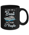 I Like My Boat And Maybe 3 People Summer Vacation Gift Mug Coffee Mug | Teecentury.com