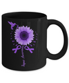 Hummingbird Sunflower Purple Ribbon Lupus Awareness Mug Coffee Mug | Teecentury.com