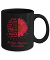 Being Strong Daisy Flower Burgundy Multiple Myeloma Mug Coffee Mug | Teecentury.com