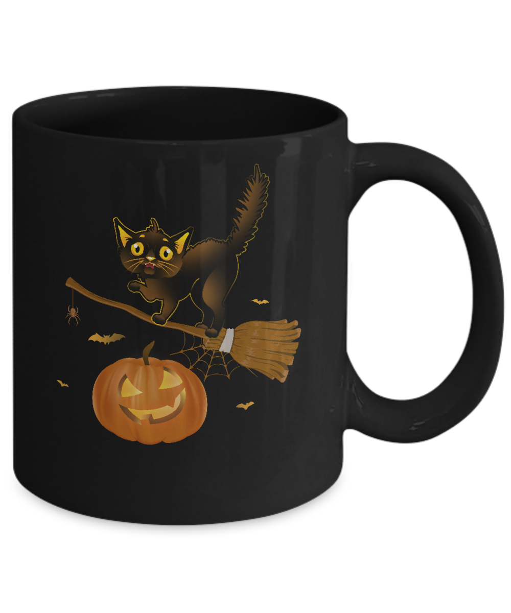 Happy Halloween Cat Pumpkin Gift Mug Coffee Mug | Teecentury.com