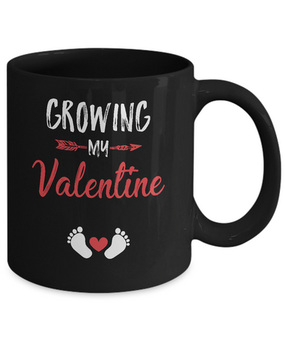 Growing My Valentine Mom Pregnancy Gifts Mug Coffee Mug | Teecentury.com