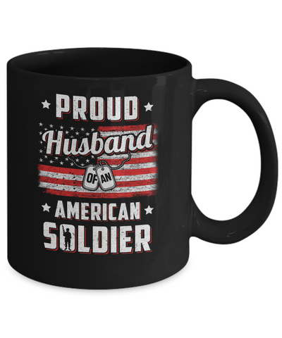 Proud Husband Of A Soldier Army Wife Veteran Mug Coffee Mug | Teecentury.com