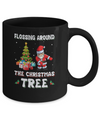 Santa Claus Flossing Around The Christmas Tree Mug Coffee Mug | Teecentury.com