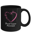 Butterfly Believe Breast Cancer Awareness Ribbon Gifts Mug Coffee Mug | Teecentury.com
