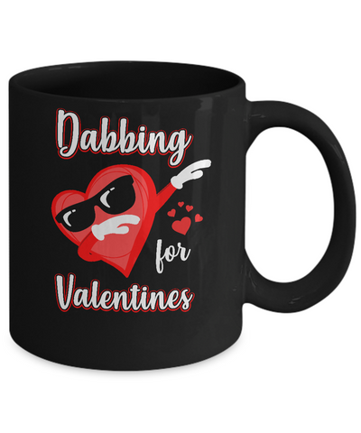 Dabbing For Valentines Day Cute Funny Heart Love Mug Coffee Mug | Teecentury.com