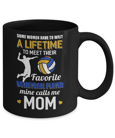 Funny My Favorite Volleyball Player Calls Me Mom Mug Coffee Mug | Teecentury.com