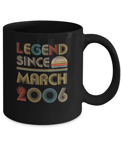 Legend Since March 2006 Vintage 16th Birthday Gifts Mug Coffee Mug | Teecentury.com