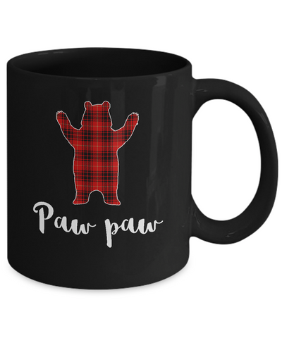 Red Paw Paw Bear Buffalo Plaid Family Christmas Pajamas Mug Coffee Mug | Teecentury.com