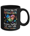 Supporting My Grandson Puzzle Autism Awareness Month Mug Coffee Mug | Teecentury.com