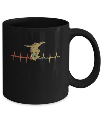 Vintage Skateboard Skater Heartbeat Love Gift Mug Coffee Mug | Teecentury.com