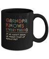 Grandpa Know Everything Vintage Grandpa Father's Day Gift Mug Coffee Mug | Teecentury.com