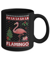 Cute Pink Flamingo Santa Hat Merry Christmas Sweater Mug Coffee Mug | Teecentury.com