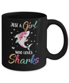 Just A Girl Who Loves Sharks Cute Shark Lover Mug Coffee Mug | Teecentury.com