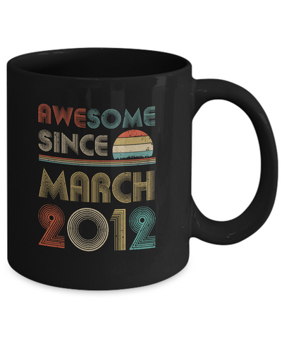 Awesome Since March 2012 Vintage 10th Birthday Gifts Mug Coffee Mug | Teecentury.com