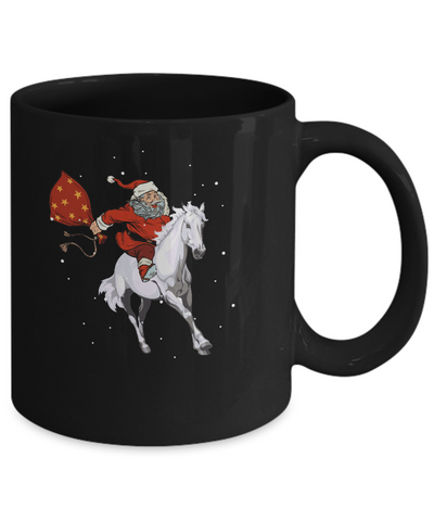 Horse Christmas Santa Rider Mug Coffee Mug | Teecentury.com