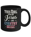This Girl Runs On Jesus And Country Music Mug Coffee Mug | Teecentury.com