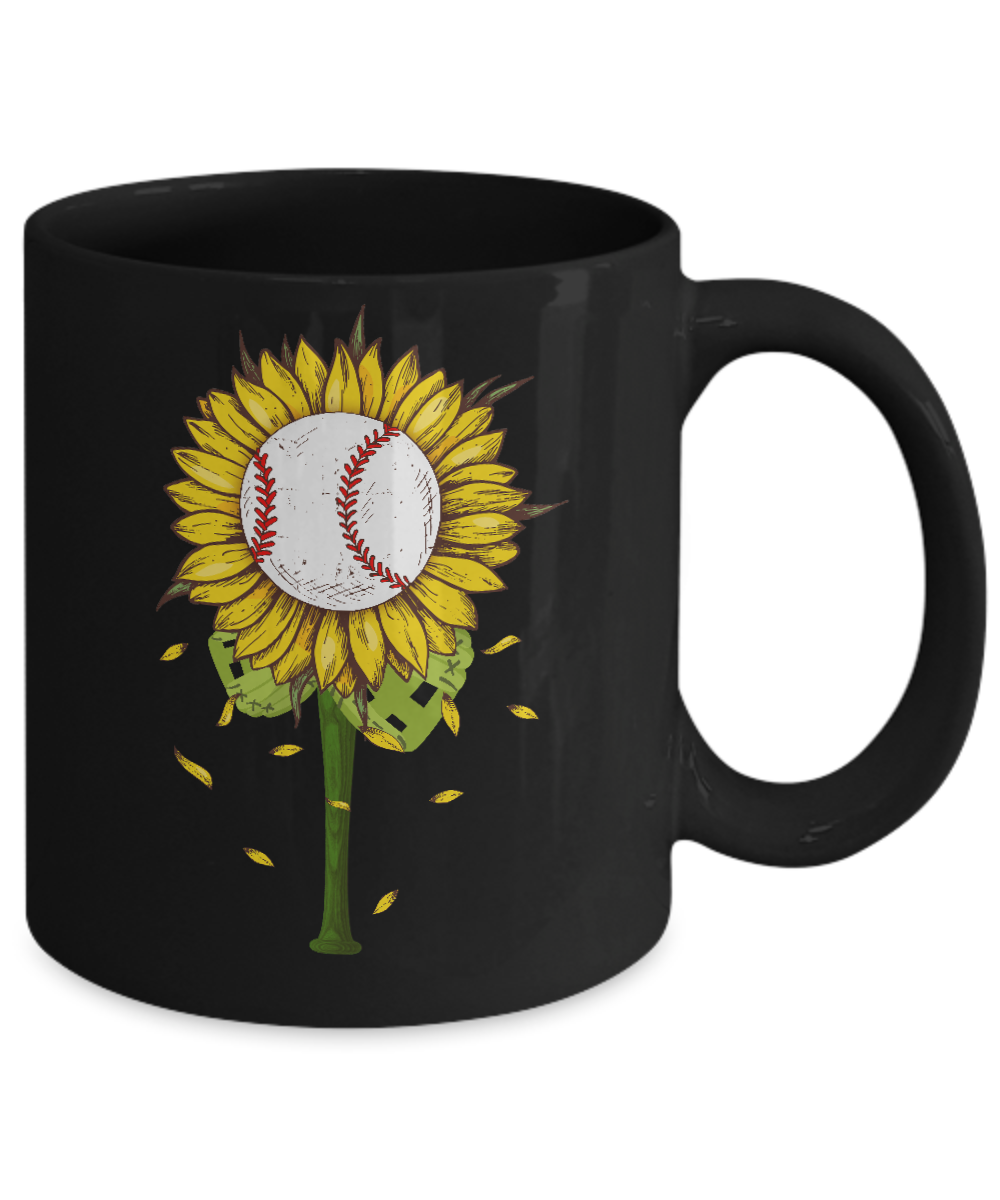 Sunflower Baseball Mom Daughter Lover Gift Mug Coffee Mug | Teecentury.com