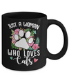 Just A Woman Who Loves Cats Mug Coffee Mug | Teecentury.com