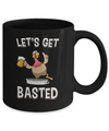 Let's Get Basted Funny Beer Turkey Thanksgiving Mug Coffee Mug | Teecentury.com