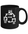 Work Out Make Money Drink Wine Repeat Mug Coffee Mug | Teecentury.com