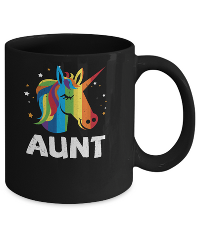 LGBT Pride Lesbian Gay Proud Aunt Unicorn Mug Coffee Mug | Teecentury.com