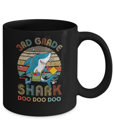 3rd Grade Shark Doo Doo Doo Funny Back To School Mug Coffee Mug | Teecentury.com