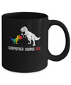 Godmother Saurus T-Rex Dinosaur Gift LGBT Support Mug Coffee Mug | Teecentury.com