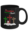 Christmas Begins With Christ Cross Buffalo Plaid Xmas Gift Mug Coffee Mug | Teecentury.com