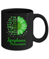 Being Strong Daisy Flower Green Lymphoma Awareness Mug Coffee Mug | Teecentury.com
