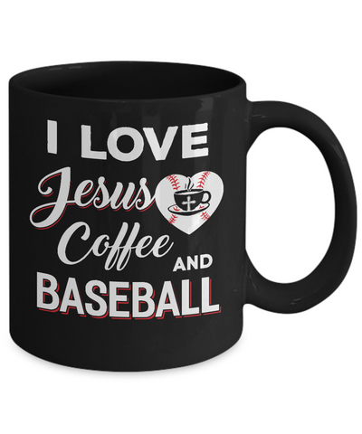 I Love Jesus Coffee & Baseball Mug Coffee Mug | Teecentury.com