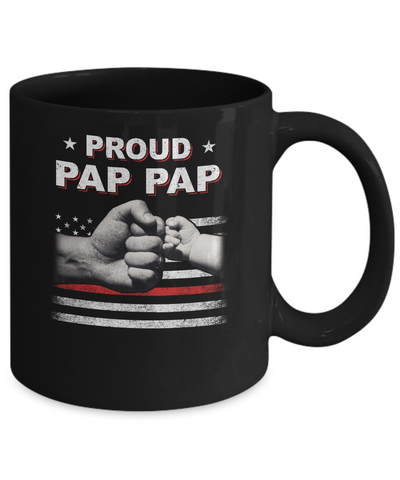 Proud Pap Pap Fireman Firefighter Thin Red Line Flag Fathers Day Mug Coffee Mug | Teecentury.com