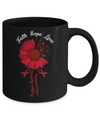Faith Hope Love Burgundy Multiple Myeloma Awareness Mug Coffee Mug | Teecentury.com
