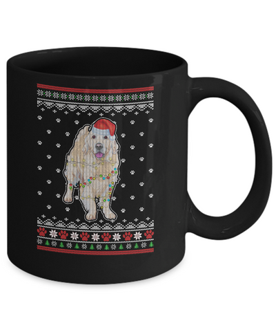 Golden Retriever Christmas Ugly Sweater Lights Dog Xmas Gift Mug Coffee Mug | Teecentury.com