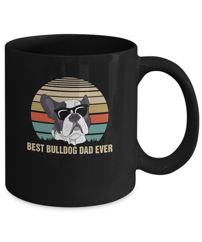 Vintage Bulldog Dad Gifts Best Bulldog Dad Ever Mug Coffee Mug | Teecentury.com