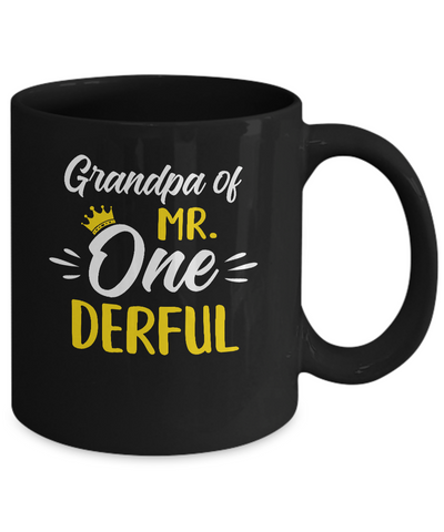 Grandpa Of Mr Onederful 1st Birthday Party Costumes Gifts Mug Coffee Mug | Teecentury.com